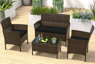 9.3 折， RELAX4LIFE 4-Piece Patio Furniture Set