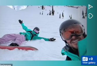 惊喜! 贝克汉姆带儿子闪现加拿大滑雪场: 父子争相炫技!合照温馨!