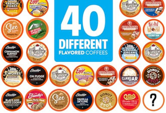 8 折, 各种咖啡味的咖啡豆荚与Keurig K Cup 兼容， 40 Count