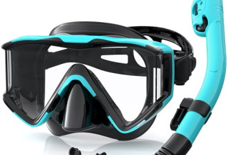 8.5 折， 3 Window Panoramic View Snorkel Mask Anti-Fog