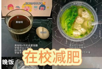 中国国家版减肥餐 博士生照此办理激瘦104斤