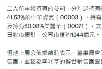 李兆基遗产分配方案曝光,徐子淇李家诚入账660亿