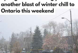 多伦多又要"变天"! 10mm冻雨+飞雪2天后杀到! 周末出行一团糟!