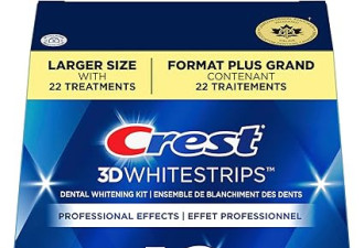 Crest 3D White Whitestrips专业效果，在家牙齿美白套件