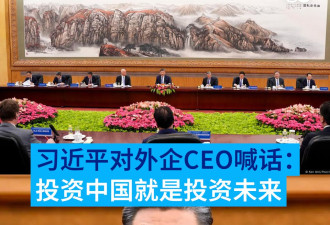 习近平会见全球大企业CEO 再展魅力攻势