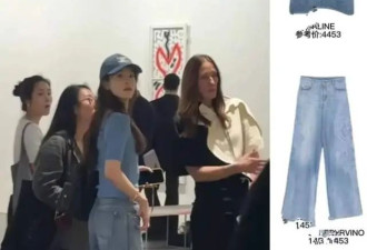 章泽天穿着休闲装看展览，宛如大学生，身材纤瘦背很薄，状态很好