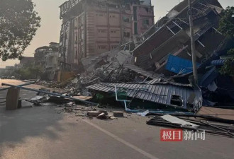 3名中国人在曼德勒所住宾馆垮塌:一人从6楼掉下..