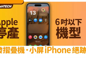 小屏iPhone绝迹？苹果停产6吋以下机型 转向折叠机