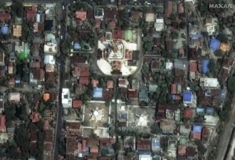 卫星图显示地震摧毁缅甸寺庙,宝塔和数千文化建筑