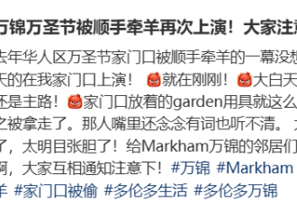 炸裂!万锦华人怒曝:长袍男子猖狂顺走门口这东西!多户遭"扫荡"!