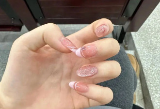 纯欲感拉满！渐变腮红美甲粉到心巴上