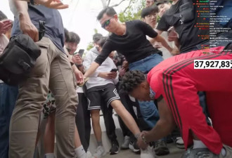 美网红甲亢哥访港：体验"打小人" 与市民激情互动
