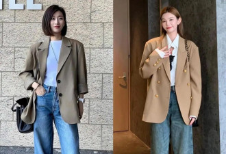 春天“西装+牛仔裤”太养眼 40+女生这样穿