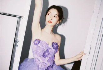 毛晓彤不愧是“甜感女主”，一袭紫纱裙优雅又灵气，少女心爆炸了