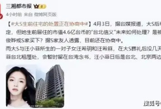 网传神秘人拍下大S豪宅,有人猜是汪小菲,马筱梅..