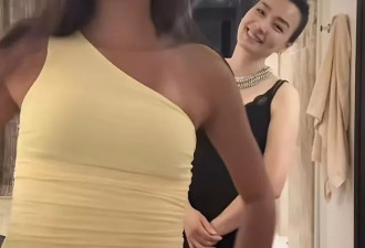 张庭母女同框，15岁林希曈穿黄色长裙更显黑了