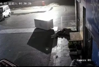 河南大风肆虐：商店冰柜凌晨被吹走,落地窗被刮走