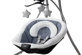 Graco Simple Sway LX 婴儿秋千，带多向躺椅，赫顿