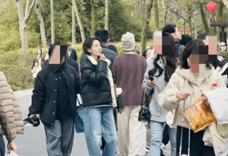 43岁高露杭州公园被偶遇，又白又瘦