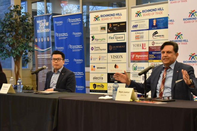 Conservative Vincent Ho and Liberal Majid Jowhari in Richmond Hill