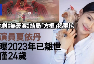 女演员夏依丹被曝2023离世 年仅24岁 《无忧渡》结局方框示噩耗
