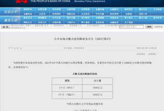 12000亿元逆回购！中国央行发布重要公告
