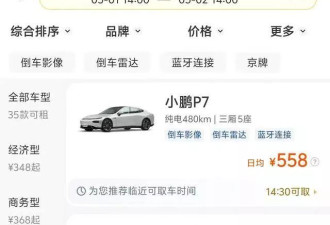 日租价格数百元，租车爆了