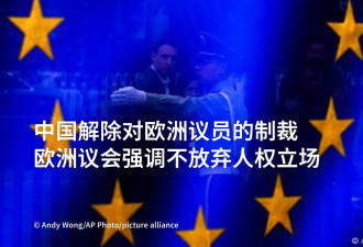 中国解除对欧议员制裁 欧洲议会强调不放弃人权立场