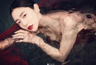 一丝不挂，亚洲第一美女用水波遮挡 网暴动