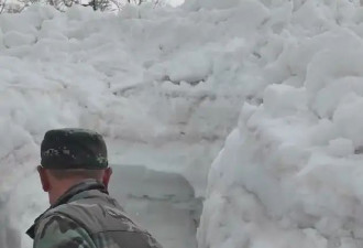 最深超5米！黑龙江一景区五一下雪
