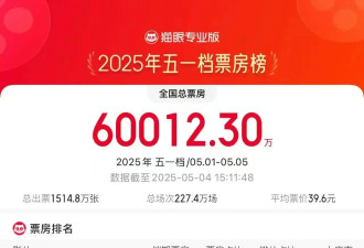 2025五一档档期票房破6亿！马丽主演电影《水饺皇后》暂列第一