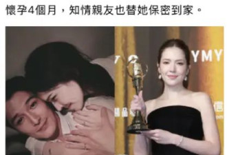 台媒曝许玮甯怀孕四个月 预计将于年底生产