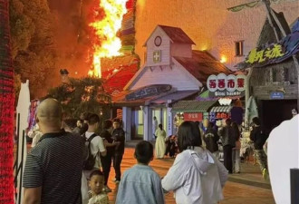 画面曝光 上海乐园失火被当成特效 游客慢半拍惊逃
