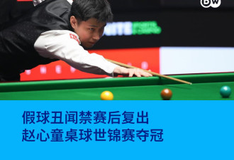 赵心童桌球世锦赛夺冠 媒体：中国的历史性突破