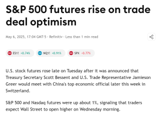 快讯:贸易协议乐观情绪推动美股指数期货盘后大涨