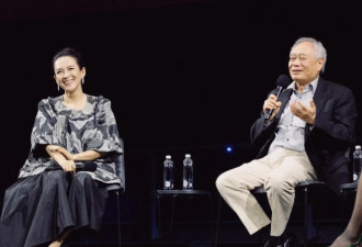 章子怡与李安拥抱满溢温情
