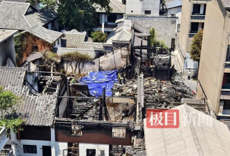 实探起火的长沙金丝楠木博物馆：几乎完全坍塌