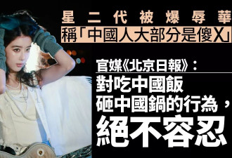 星二代称"中国人大部分是傻X" 官媒:吃中国饭砸中国锅