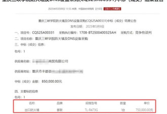 重庆高校75万采购的路由器，网上只卖299？