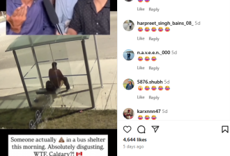 恶心！加拿大男子把公交车站当厕所，当街脱裤子"办大事"！