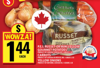 本周特价：大西瓜$3.44 草莓$1.88 猪肋排$2.49 辛拉面$0.75