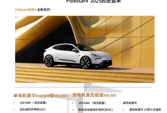 单电机版升级100kWh电池 极星Polestar 4亮相