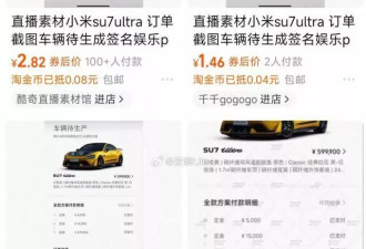 一张小米汽车订单截图能卖9.9元，网友：谁在买？