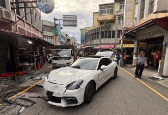 疑不满妻子外遇 30岁醋夫爆气开保时捷撞民宅