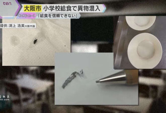 日本小学校餐跌下神坛:混入金属片、死虫子