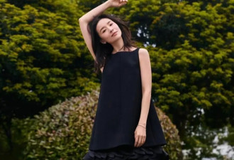 董洁夏日不费力穿搭：衬衫+短裤+休闲鞋