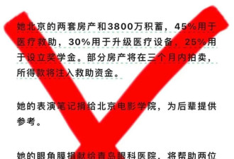 朱媛媛捐出所有遗产和眼角膜? 知情人士辟谣