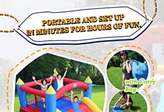 8.1 折,Bounce House,12x9英尺的充气式弹力城堡