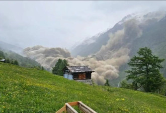 视频:阿尔卑斯山冰川断裂 泥浆岩石倾泻而下淹没村庄
