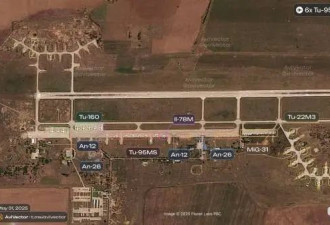 卫星图显示：13架俄大型机遭摧毁 包括8架图95